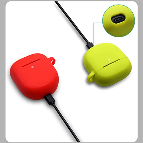 for Bose QuietComfort Earbuds II Silicone Case Anti-Fall Anti-Scratch Shockproof Protective Cover with Keychain (Yellow)