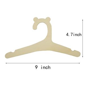 Newborn Environmentally Wooden Hanger for Baby Clothes ,Baby Children Wooden Hangers for Clothes Hangers - 20 Pcs Set (9 inches)