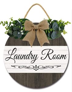 sokomurg laundry room sign rustic wooden plaque for wall door funny decor vintage hanging wash house farmhouse 12in (20221101ac001)