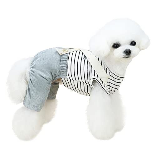 Dog T Shirt Cotton Dog Clothes Cute Spring Autumn Shirts Soft T Shirt Breathable Puppy Apparel Outfit Thin Sweater Pet Sweater Dog Sweater Small Boy