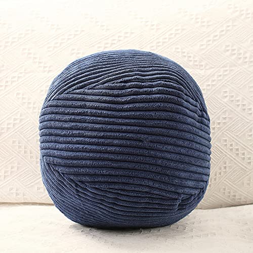 SHINUOER Ball Pillow Decorative Round Throw Pillows,11.8" Nordic Style Sphere Shaped Pillow Cushion Decorative Circle Plush Pillow for Couch,Bedroom(Navy Blue)