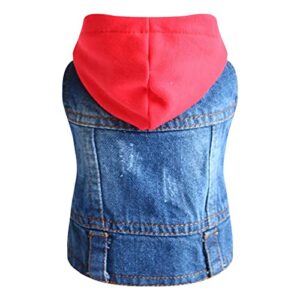 Outfit for Dog Jacket Cats for Small Cool Vest Clothing Breathable Spring Fashion Jean Shirt Pet Clothes for Small Dogs