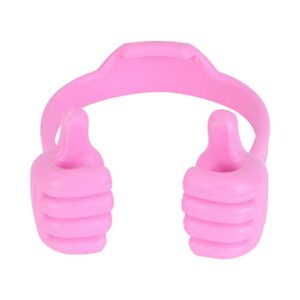 mipcase thumbs up cell phone holder lazy mobile phones stand with hand holder multi-angle desktop tablet cellphone thumb holder for tablet smarts cellphone travel pink