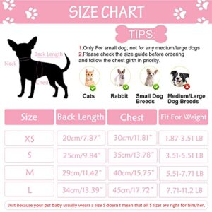 Dog Sweaters for Small Dogs Girl Winter Puppy Wedding Dress Cold Weather Pet Clothes Outfits Fleece Warm Doggie Apparel for Chihuahua Yorkie Teacup Clothing (Small, Pink)