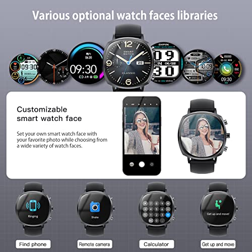 ANDFZ Smart Watch, (Call Receive/Dial) Smart Watches for Men, 1.35" Full Circle HD Screen Smart Watch for Android Phones with Call/Text/AI Voice/Heart Rate, Fitness Tracker for Android & iOS