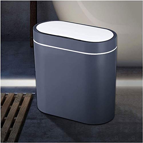 LXXSH Kitchen Garbage Can Waterproof Covered Bathroom Trash Can 2.1 Gallon Touchless Trash Can, Rechargeable/Battery Trash Can for Bedroom (Size : C)