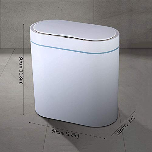 LXXSH Kitchen Garbage Can Waterproof Covered Bathroom Trash Can 2.1 Gallon Touchless Trash Can, Rechargeable/Battery Trash Can for Bedroom (Size : C)