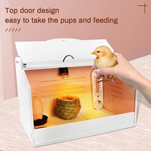 Chick Brooder Brooding Box for Chicks/Parrot/Duckling/Kittens/Puppies, with Heating lamp, Glass Window,Brooder Brooder Box Warms up to 15 Chicks,High Temperature Resistant Brooder Box (ChickBrooder1)