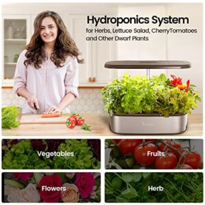 LetPot LPH-SE Hydroponics Growing System, 12 Pods Smart Herb Garden Kit Indoor, Indoor Garden, APP & WiFi Controlled, with 24W Growing LED, 5.5L Water Tank, Pump System, Automatic Timer