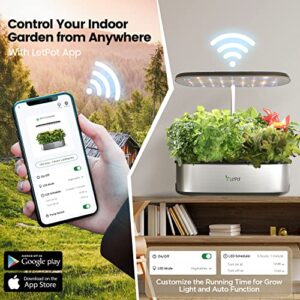 LetPot LPH-SE Hydroponics Growing System, 12 Pods Smart Herb Garden Kit Indoor, Indoor Garden, APP & WiFi Controlled, with 24W Growing LED, 5.5L Water Tank, Pump System, Automatic Timer