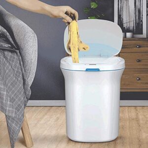 LXXSH Creative Electric Trash Can Household Induction Trash Can with Lid Smart Touchless Kitchen Toilet Trash Can (Size : 14l)