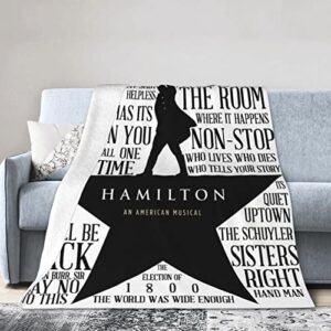 hamilton the musica blanket cute anime fleece throw blankets and throws for couch bed sofa office ultra soft lightweight plush cozy warm flannel blanket 60"x50"