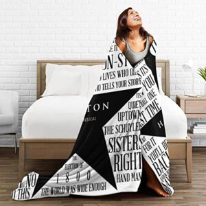 Hamilton The Musica Blanket Cute Anime Fleece Throw Blankets and Throws for Couch Bed Sofa Office Ultra Soft Lightweight Plush Cozy Warm Flannel Blanket 60"X50"
