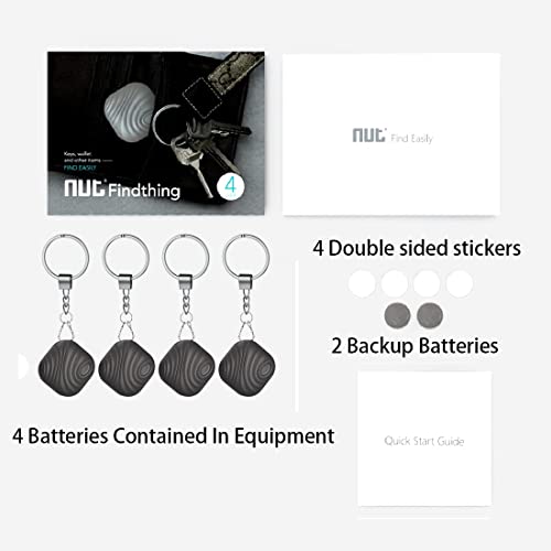 Nutale Key Finder, Mini 1Pcs + Findthing 4Pcs Bluetooth Tracker Item Locator with Key Chain for Keys Pet Wallets or Backpacks and Tablets Batteries Include