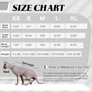 Bonaweite Sphynx Hairless Cat Sweater Turtleneck Cats Clothes Wear Soft Knitted Kitten Pullover Outfits Handsome Cat Apparel Pet Clothing Shirts Jumpsuit for Sphinx, Cornish Rex, Devon Rex, Peterbald