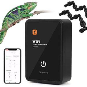 zwoos smart reptile terrarium humidifiers, reptile misting system with timer, app control - quiet, no leaking, easy to use