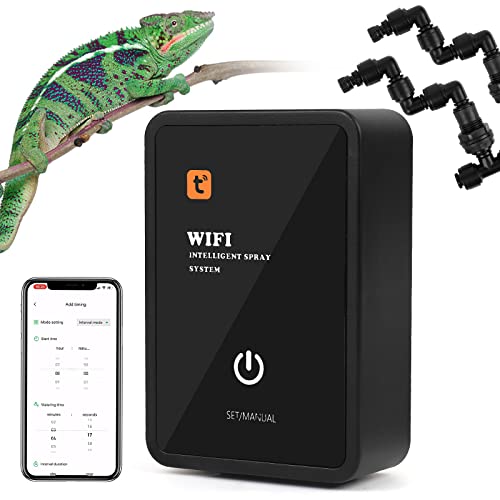 ZWOOS Smart Reptile Terrarium Humidifiers, Reptile Misting System with Timer, APP Control - Quiet, No Leaking, Easy to Use