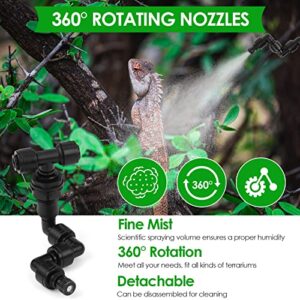 ZWOOS Smart Reptile Terrarium Humidifiers, Reptile Misting System with Timer, APP Control - Quiet, No Leaking, Easy to Use