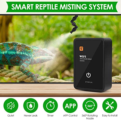 ZWOOS Smart Reptile Terrarium Humidifiers, Reptile Misting System with Timer, APP Control - Quiet, No Leaking, Easy to Use