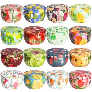 fruit scented candles set for thanksgiving christmas gift, soy wax stress relief aromatherapy candles, relaxation gift baskets for women, great gift ideal for house-warming and birthday-16 pack