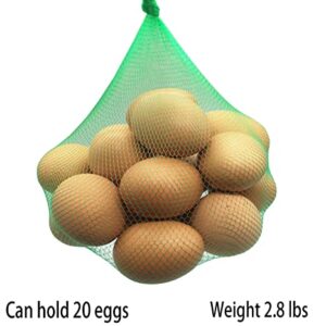 Daszui 100Pcs Reusable Mesh Green Nylon Netting with Bags,15.7 Inch Reusable Nylon Mesh net Produce Grocery Toys Fruits Vegetables Storage Bags,