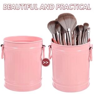 Cabilock Farmhouse Basket Vintage Cans Flowerpot Practical Handles Decorative Holder Galvanized Waste Pink Desk Pen Multi-Functional Multi-Function Bin Office Kitchen Cup with Planter Lid