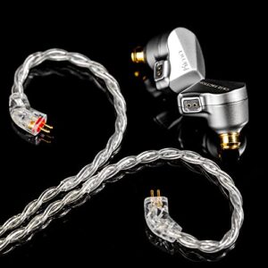 Linsoul DUNU KIMA 10mm DLC Dynamic Driver in Ear Earphone, HiFi IEM with Dual Cavity, Air Flow Control Front, Zinc Alloy Shell, Detachable Litz OCC Silver-Plated Cable for Audiophile Musician Stage DJ