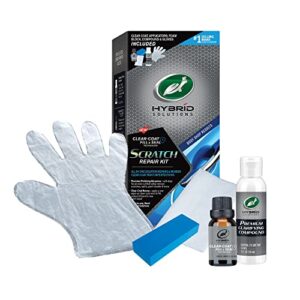 turtle wax 53836 hybrid solutions scratch repair kit, car remover and restorer that repairs surface scratches, swirls, paint transfer more, boxed kit