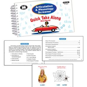 Super Duper Publications | Articulation and Phonology Screener Quick Take Along® Mini-Book | Speech Therapy | Educational Learning Resource for Children