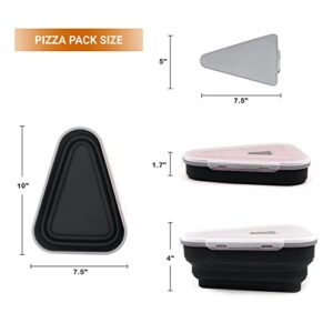 Updated 2023, Reusable Pizza Storage Container, Collapsible Silicone Pizza Box, Pizza Slice Container, BPA Free, Expandable Pizza Container