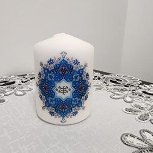 The Bahai Faith Symbol Candle