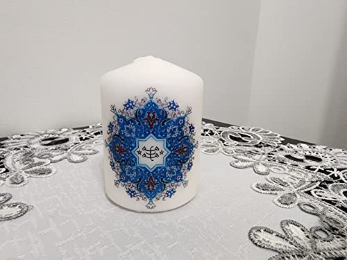 The Bahai Faith Symbol Candle