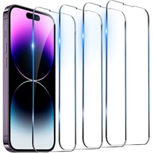 NEEPART 4 Pack Tempered Glass Screen Protector for iPhone 14 Pro Max [6.7 inch], Sensor Protection, Dynamic Island Compatible, 9H Tempered Glass Film, Anti-Scratch, Case Friendly, Easy Installation, Bubble Free, Case Friendly