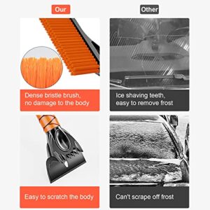 DOTAATDW 44 Inch Extendable Snow Brush and Ice Scraper for Car Windshield, 360° Pivoting Snow Scraper with Foam Grip for Car, Trucks, or SUV Window and Windshield