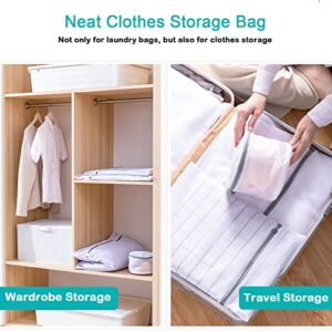 3PCS Durable Honeycomb Mesh Laundry Bags Wash Bags for Lingerie Stockings,Polyester Fine Mesh Fabric Cord Bag for College,Dorm,Storage() (19.7"×23.6“)