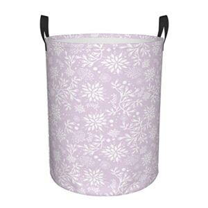 laundry basket,purple underwater seaweed texture,large canvas fabric lightweight storage basket/toy organizer/dirty clothes collapsible waterproof for college dorms-large