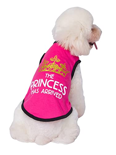 QWINEE Dog Shirt,Crown Print,Dog Vest Tank Top,Cute Puppy Clothes,Doggie Tee,Cat Dog Clothes Apparel for Small Medium Dogs Kitten Girl and Boy Multi-Colored Medium