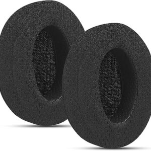 Upgraded Replacement Earpads Cushions for HyperX Cloud/Alpha, Turtle Beach Stealth 400/600, Audio Technica M50X/M40X & More - Ear Pads with Breathable Mesh Fabric/Added Thickness/Memory Foam