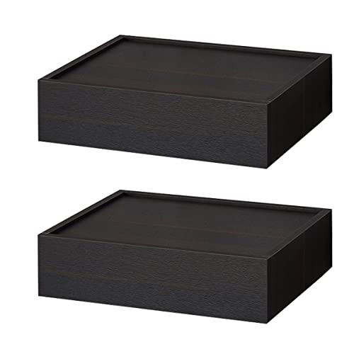 Modern Floating Bedside Table, Bedside Shelf,Night Stands Side Table with Drawer, 19" X 13" X 5.9", Black…