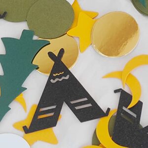 Happy Camping Confetti - Camping Explorer Party Decoration, Woodland Birthday Confetti, Little Explorer Confetti, One Happy Camper Birthday Photo Booth Props