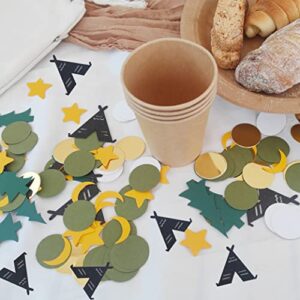 Happy Camping Confetti - Camping Explorer Party Decoration, Woodland Birthday Confetti, Little Explorer Confetti, One Happy Camper Birthday Photo Booth Props