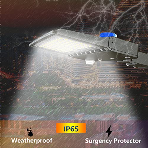 Sokply 200W LED Parking Lot Light with Photocell & Adjusted Arm Mount 28000Lum 5000K, 0-10V Dimming Outdoor LED Area Shoebox Lighting, AC100-277V / IP65 / DLC &UL-Listed(1 Pack)