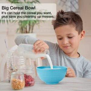 Gencywe Unbreakable Cereal Bowls Set of 6, 24 OZ Wheat Straw Bowls, Microwave & Dishwasher Safe, BPA-Free, Dessert Bowls for Cereal, Serving, Soup, Oatmeal, Pasta, Salad, Lightweight Soup Bowls