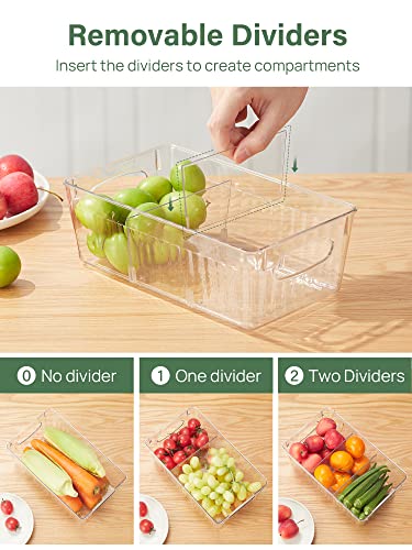 Kootek 9 Pcs Desk Drawer Organizer and 4 Pack Refrigerator Organizer Bins