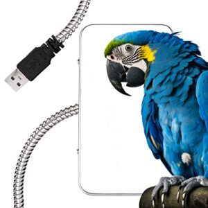 colorday bird cage heater newly upgraded birds warmer to snuggle up for parrots, stainless steel 5v usb 4"x7"