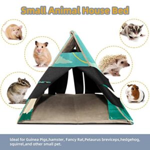 Y-DSIWX Guinea Pig Hideout House Bed, Vintage Surf Beach Rabbit Cave, Squirrel Chinchilla Hamster Hedgehog Nest Cage