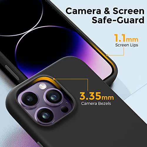 Mkeke for iPhone 14 Pro Max Case with MagSafe, Silicone Phone Case for iPhone 14 Pro Max [Full Protection] [Durable & Shockproof] Cover Case for Apple 14 Pro Max Case - Black