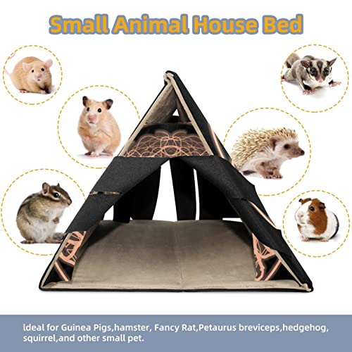 Y-DSIWX Guinea Pig Hideout House Bed, Magic Texture Art Rabbit Cave, Squirrel Chinchilla Hamster Hedgehog Nest Cage