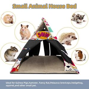 Y-DSIWX Guinea Pig House Bed, Rabbit Large Hideout, Small Animals Nest Hamster Cage Habitats UK London Cartoon Element