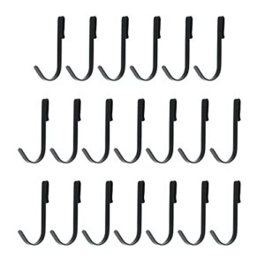 HNGSON Black S-Shaped Hanger Hooks Stainless Steel Clip-on Hook Hanging Hooks Pack of 20